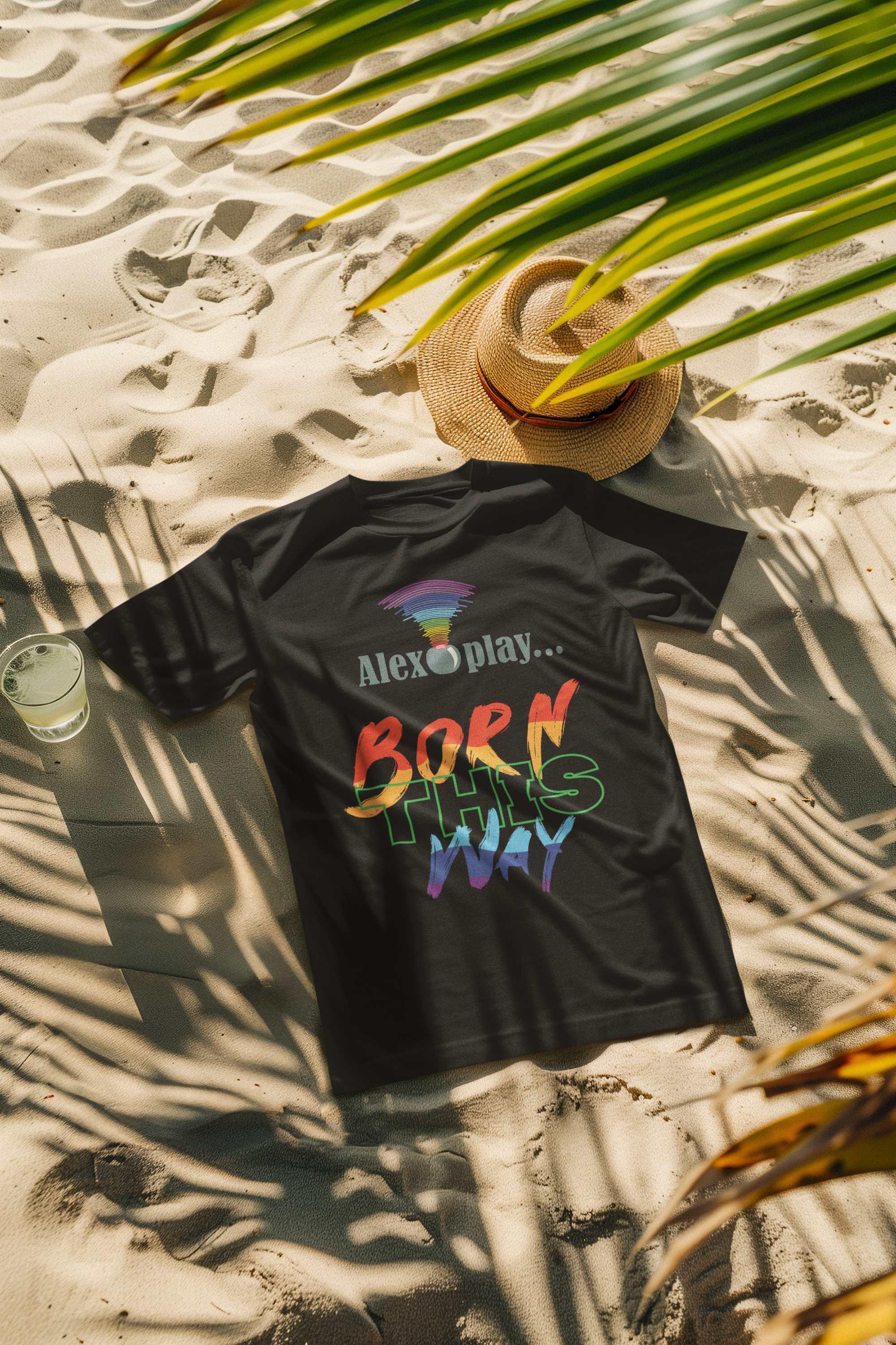 Celebrate queer pride and bold fashion with the black UNISEX "Born This Way" tee. Streetwear meets LGBTQIA+ rebellion.