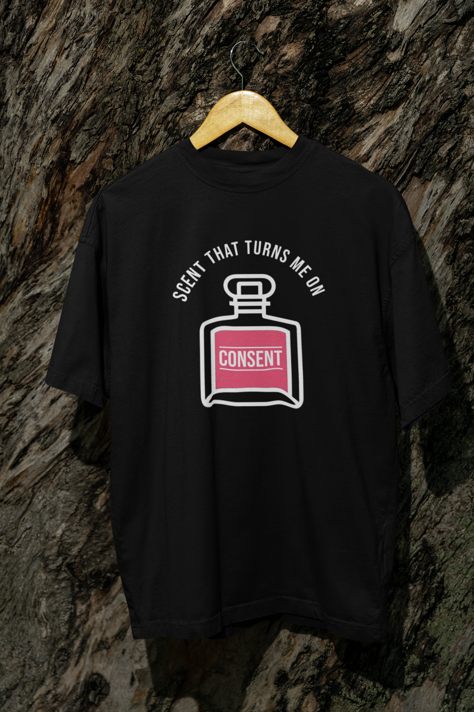 Rooted in defiance, this nature-shot version of our black SCENT THAT TURNS ME ON tee captures freedom in its rawest form. With a draped oversized silhouette and premium cotton feel, it’s designed to challenge norms and expand comfort zones. Genderless, expressive, and made for wherever you roam—urban or wild.
