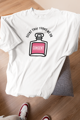 Soft power, bold message. The SCENT THAT TURNS ME ON white tee channels clean rebellion with its crisp cotton fabric and relaxed, oversized fit. Designed for all gender expressions, this is not just a t-shirt—it’s a flag for fluidity. Perfect for everyday wear, styled up or down, and made to move with you through every space you take up.