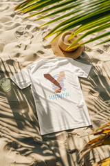 “Flatlay of ANTI’s white ‘Sexssential Crisis _ 2 Hands’ graphic T-shirt. A minimalist, unisex tee with bold messaging for contemporary streetwear enthusiasts.”